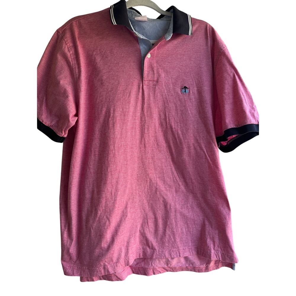 Brooks Brothers 346 Polo Shirt Mens Extra Large Pink Original Fit Performance